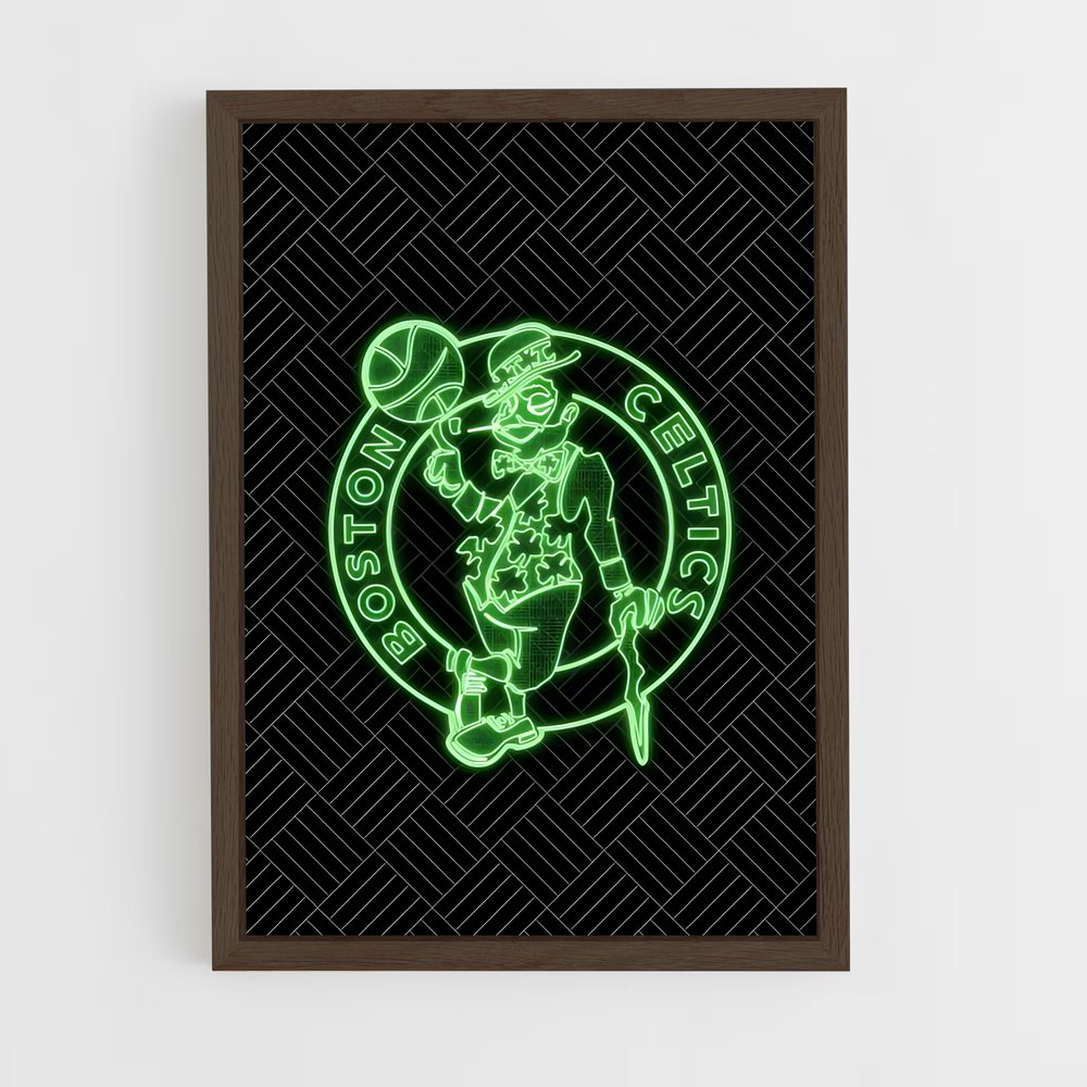 Poster Neon Celtics – affiche Basketball (vue 5)
